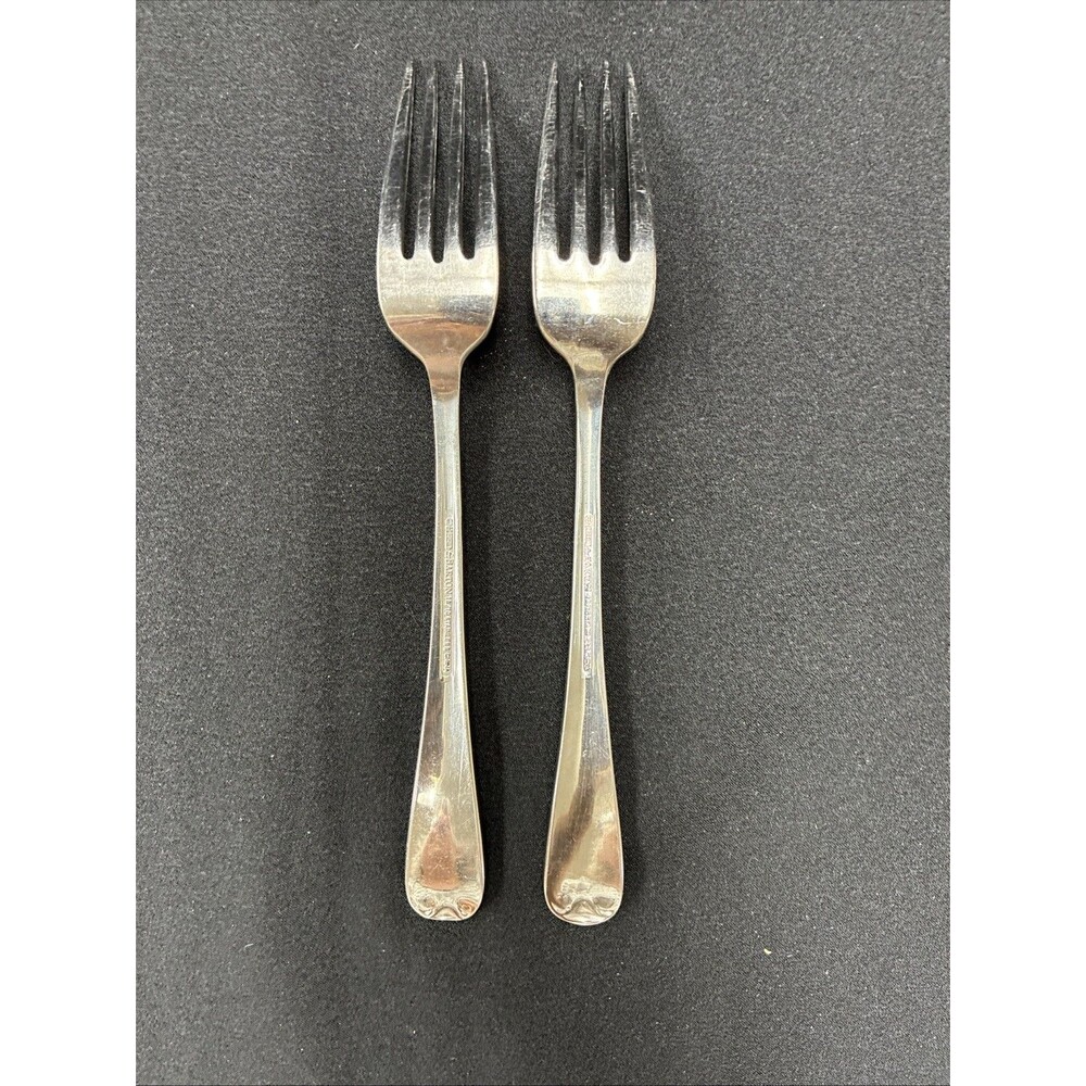 Reed & Barton COLBY Dinner Forks Set of 2 18/10 Stainless China 8-1/8" Timeless - Picture 6 of 11